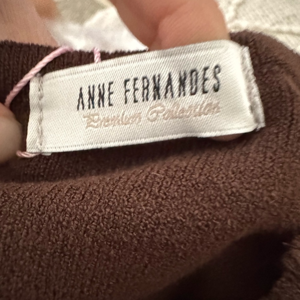 Anne Fernandez Regata Tricot Marrom Size Small NWT - Picture 4 of 7
